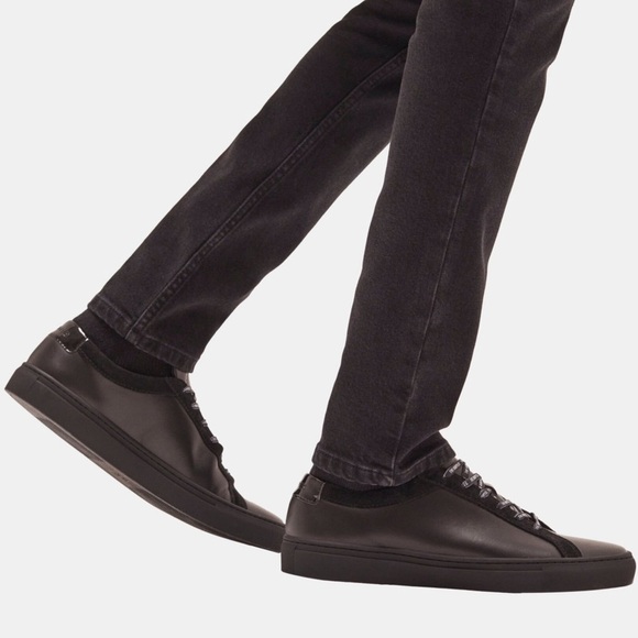 The Kooples Black Leather Unisex Sneakers. Size 37. NWT! - Picture 3 of 9